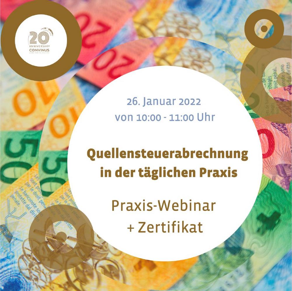 Quellensteuerabrechnung in der täglichen Praxis (Webinar | Online)