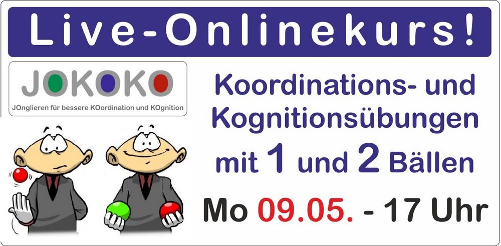 Kostenfreies Gehirntraining: Übungen mit 1 und 2 Bällen am 9.5.22 – 17 Uhr  – ONLINE & KOSTENFREI (Workshop | Online)