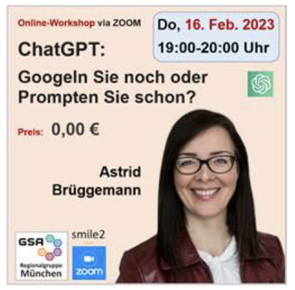 ChatGPT: Googeln Sie noch oder Prompten Sie schon? (Workshop | Online)