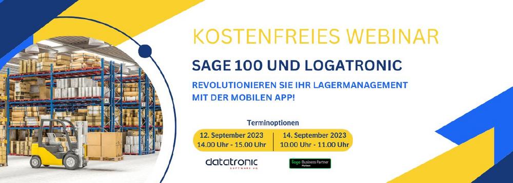 Sage 100 und Logatronic: Revolutionieren Sie Ihr Lagermanagement mit der mobilen App! (Webinar | Online)