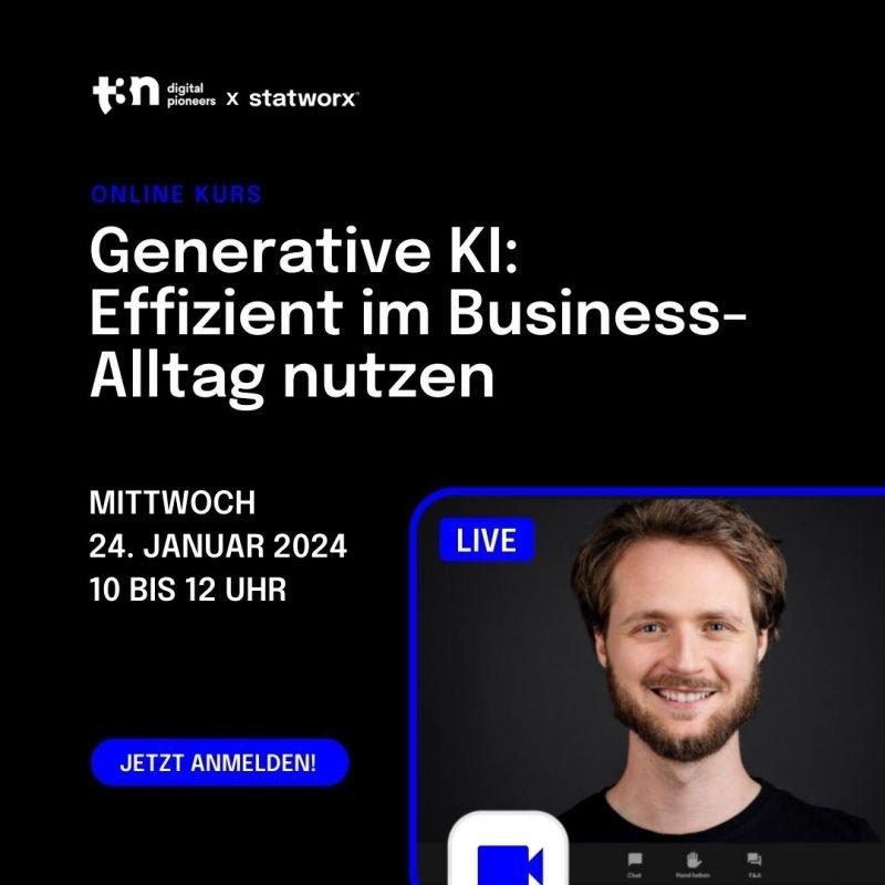 Onlinekurs | Generative KI effizient im Business-Alltag nutzen (Webinar | Online)