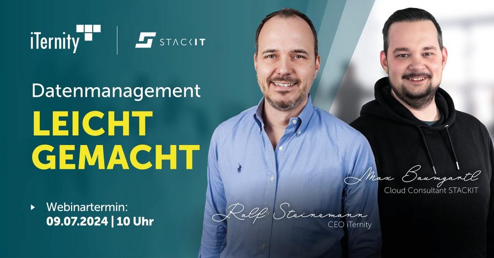 Live Webinar iTernity & STACKIT: Datenmanagement leicht gemacht (Webinar | Online)