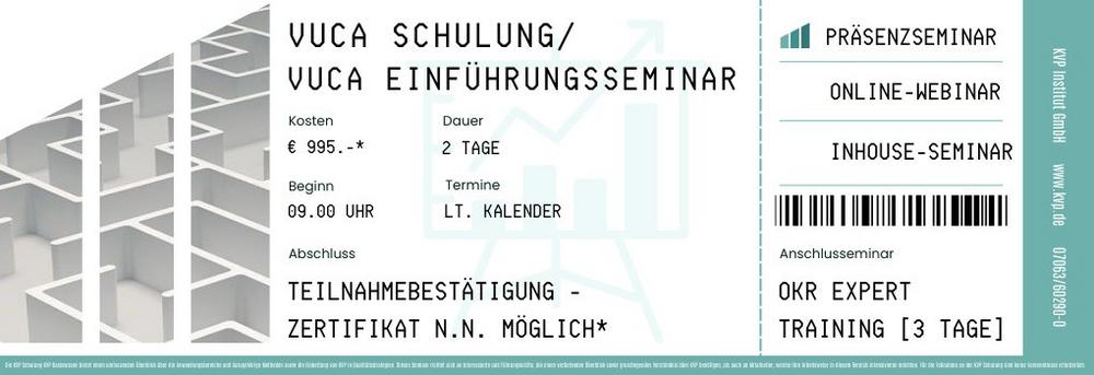 VUCA Schulung | VUCA Einführungsseminar (Seminar | Stuttgart)