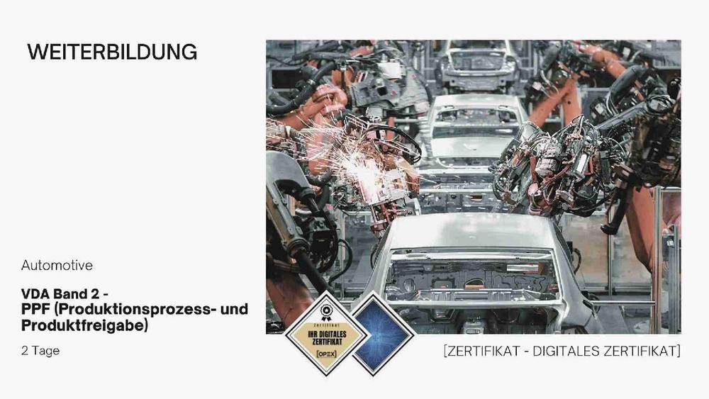 VDA Band 2 – PPF (Produktionsprozess- und Produktfreigabe) (Seminar | Stuttgart)