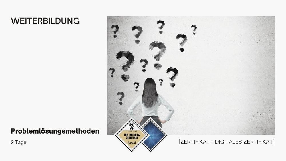 Problemlösungsmethoden – KVP – Schulung / Seminar (Seminar | Stuttgart)