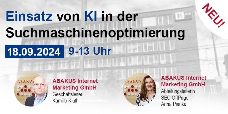 Einsatz von KI in der Suchmaschinenoptimierung (SEO) (Seminar | Hannover)