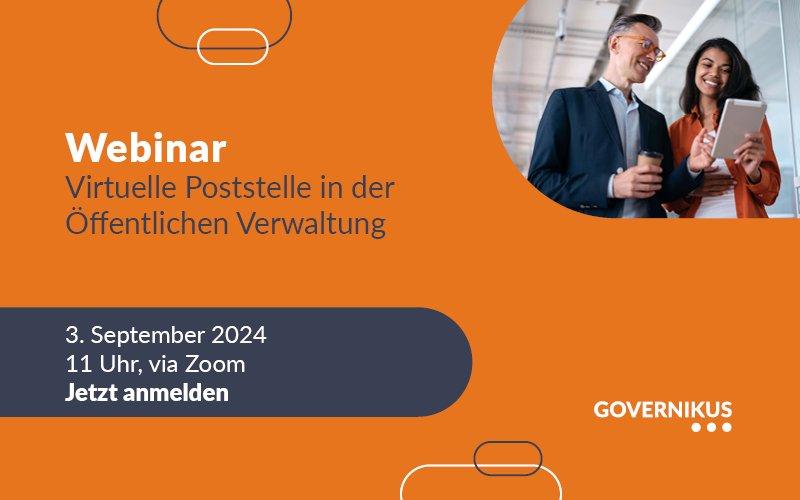 Webinar: Virtuelle Poststelle in der Öffentlichen Verwaltung (Webinar | Online)