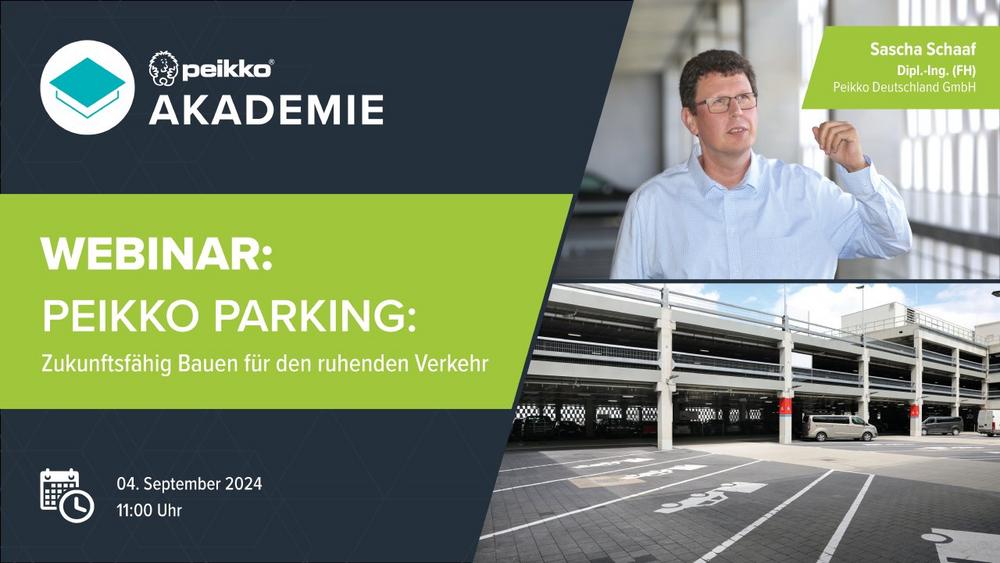 Peikko Parking: Zukunftsfähig Bauen für den ruhenden Verkehr (Webinar | Online)