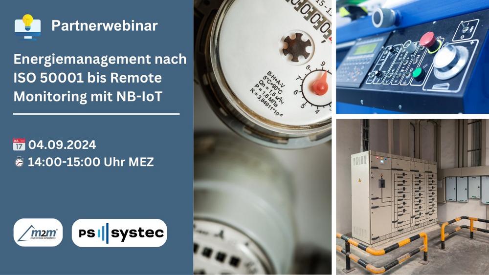 Partnerwebinar: Energiemanagement nach ISO 50001 bis Remote Monitoring mit NB-IoT (Webinar | Online)