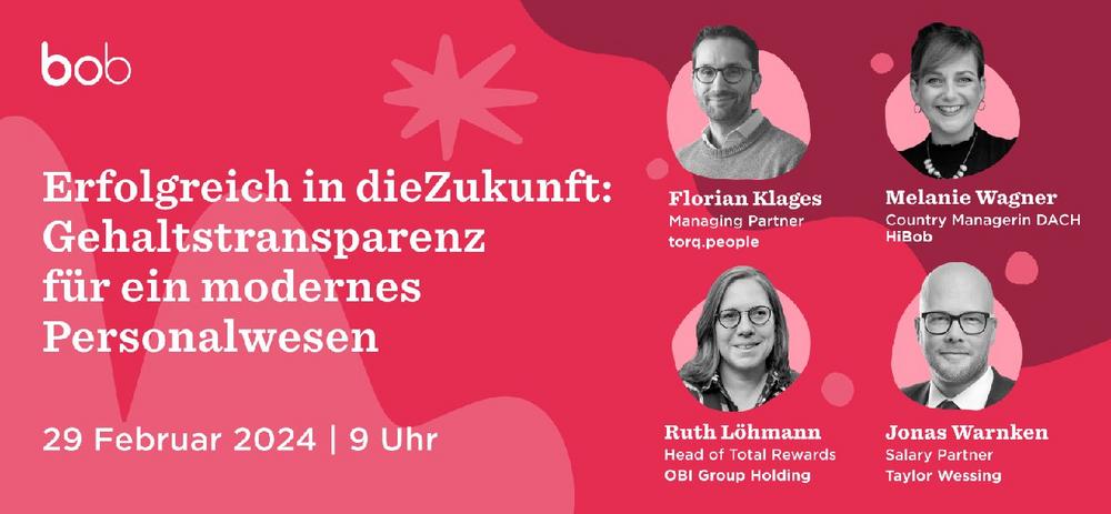 Erfolgreich in die Zukunft: Gehaltstransparenz für ein modernes Personalwesen (Webinar | Online)