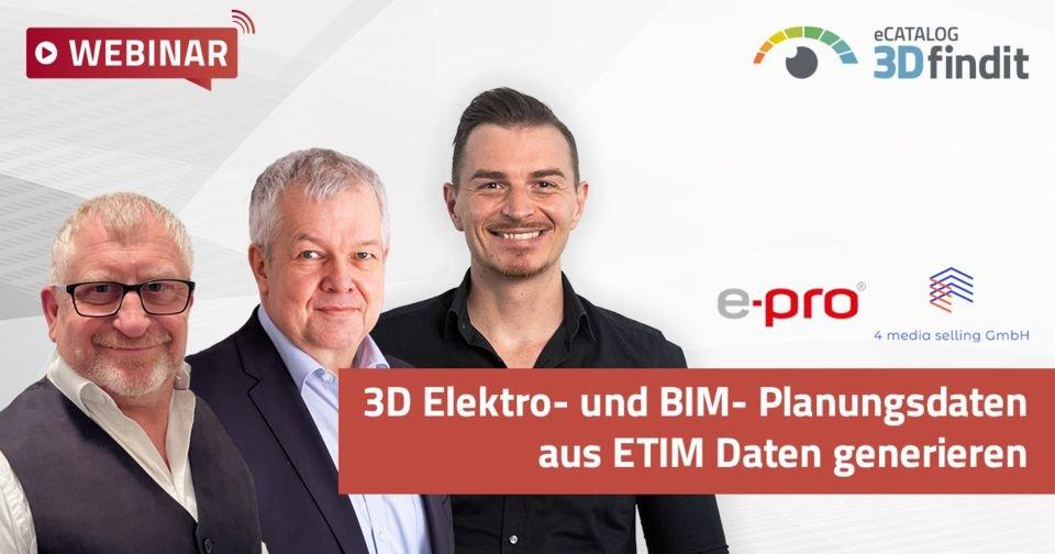 3D Elektro- und BIM Planungsdaten aus ETIM Daten generieren (Webinar | Online)