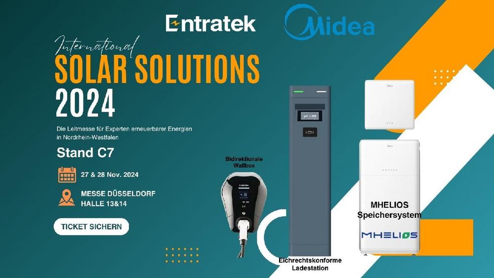 Entratek und Midea auf der Solar Solutions 2024 (Messe | Düsseldorf)