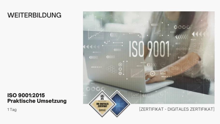 ISO 9001:2015 Praktische Umsetzung | Seminar | Schulung (Seminar | Frankfurt am Main)