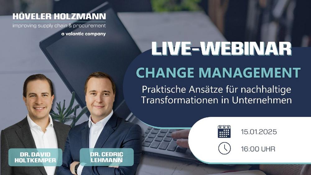 Webinar: Change Management – Praktische Ansätze für nachhaltige Transformationen in Unternehmen (Webinar | Online)