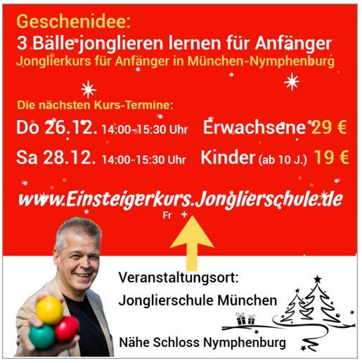 90-Min.-Kurs: 3 Bälle jonglieren für Anfänger (Workshop | München)