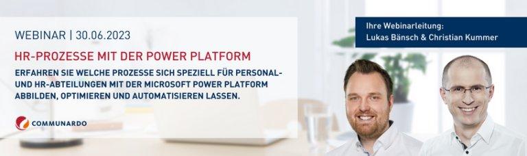 Kostenfreies Live Webinar: HR-Prozesse mit der Power Platform (Webinar | Online)