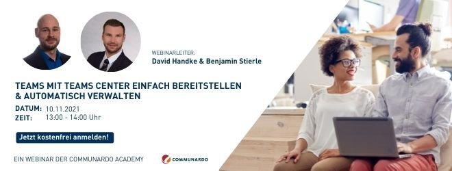 Teams mit Teams Center einfach bereitstellen und automatisch verwalten (Webinar | Online)