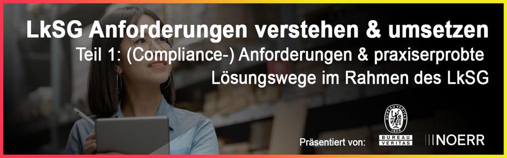 Teil 1: (Compliance-) Anforderungen & praxiserprobte Lösungswege im Rahmen des Lieferkettengesetzes (Webinar | Online)