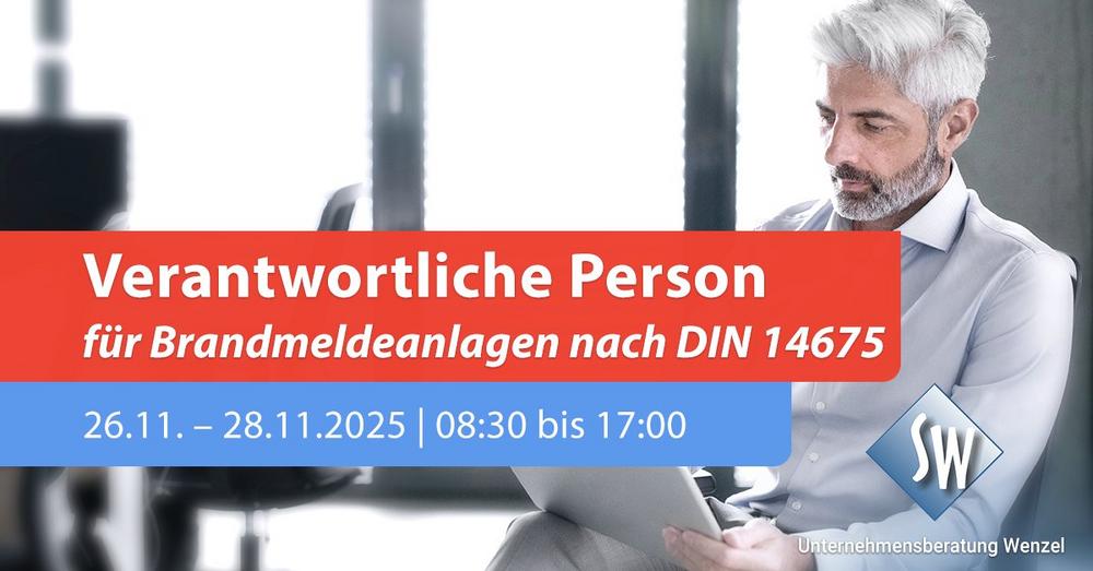 Verantwortliche Person BMA nach DIN 14675 (Schulung | Online)