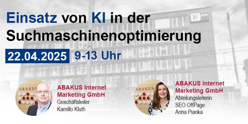 Einsatz von KI in der Suchmaschinenoptimierung (Seminar | Hannover)