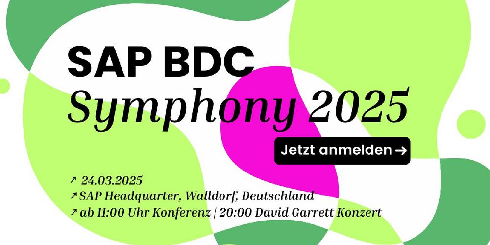 SAP BDC Symphony 2025 (Konferenz | Walldorf)