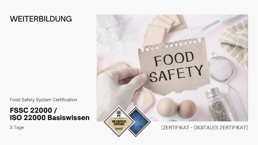 FSSC 22000 / ISO 22000 Basiswissen Seminar | Schulung (Schulung | Stuttgart)