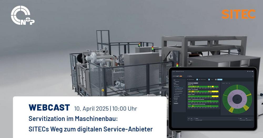 Servitization im Maschinenbau: SITECs Weg zum digitalen Service-Anbieter (Webinar | Online)